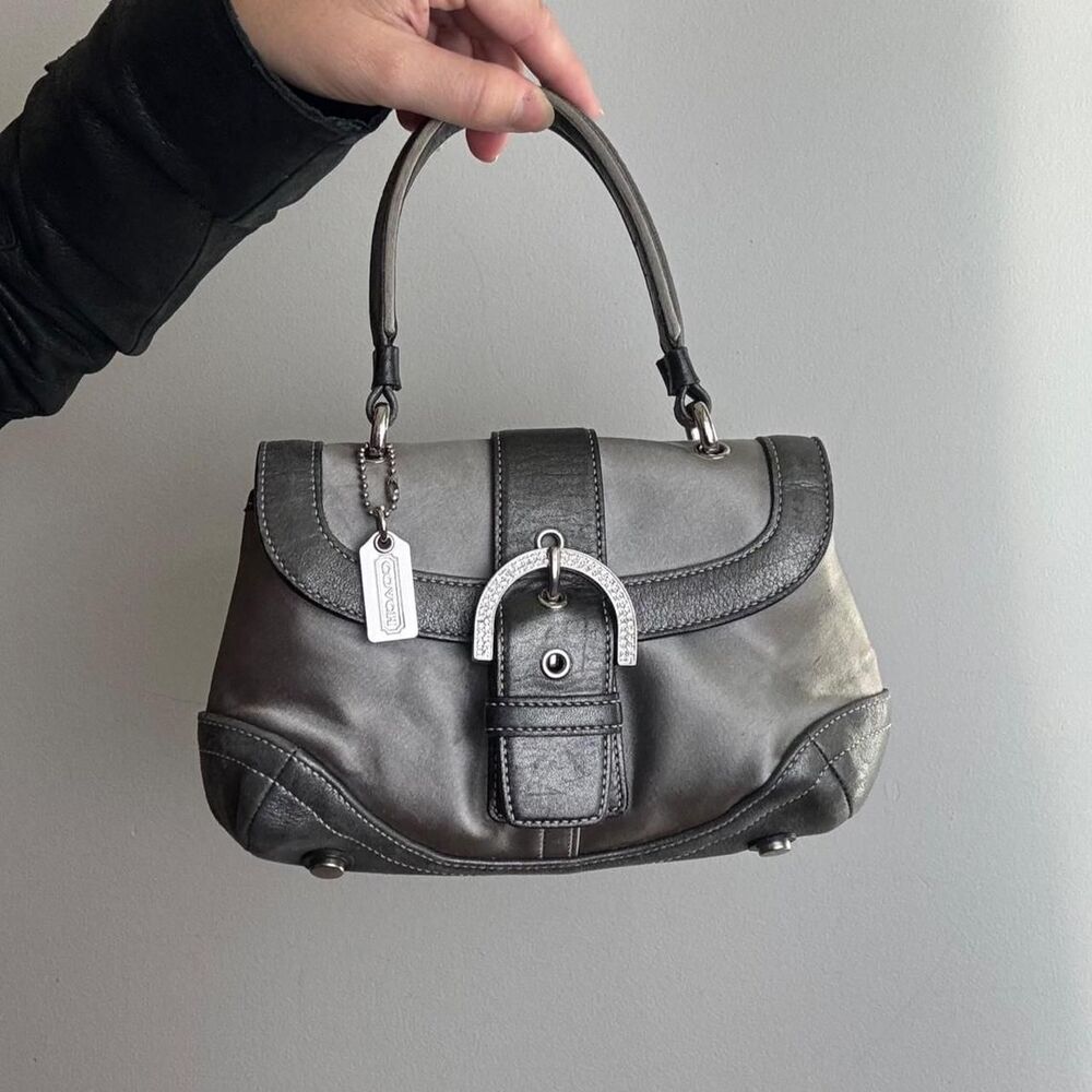 Coach Women's Grey and Silver Bag - Picture 2 of 8